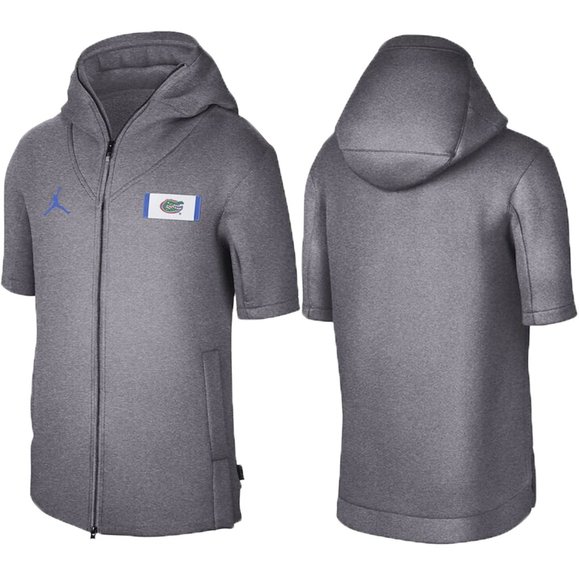 Jordan UF Florida Gators College Showout Shortsleeve S/S Hoodie Grey CU2133-050 - Picture 1 of 14